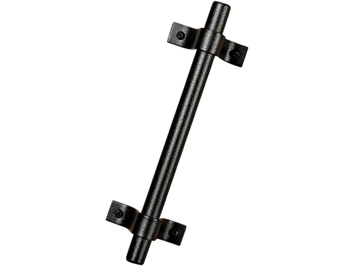 Puxador De Porta Em Ferro Preto Estilo Americano Para Gavetas Armários E Portas Closets Resistente Estável