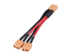 Mali adaptador Conector de Pacote de Baterias Paralelo Xt60 Cavo 14awg para Rc Lipo 1 Macho para 2 Fêmeas