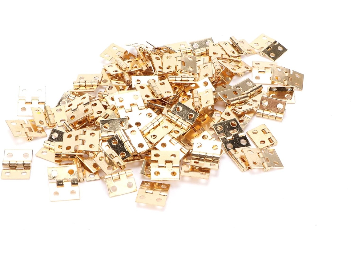 Conjunto De 100 Mini Dobradiças Decorativas Metal Estilo Retrô, Para Caixas De Joias Diy, Com 400 Parafusos De Latão