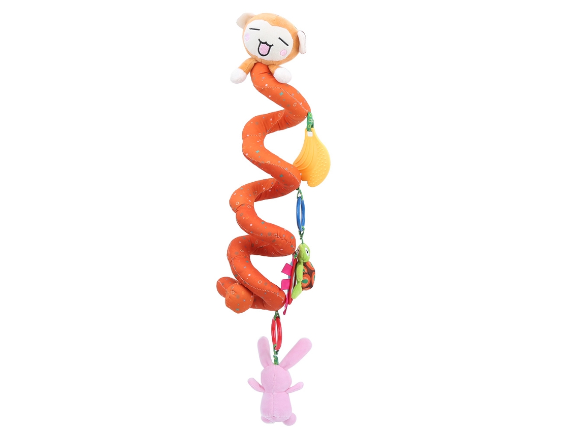 Mali brinquedo Pendente Espiral para Carrinhos de Bebê com Rastrilo Plush Interativo para Bebês
