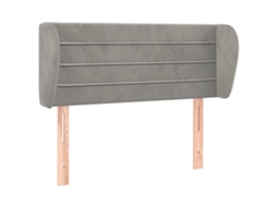 Cabeceira de Cama com Abas Veludo Cinzento Claro MAISON EXCLUSIVE (93x23x78 cm)