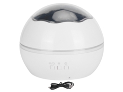 Rebe-lâmpada De Projeção Led Romântica 8 Modos De Cor Decoração De Quarto Usb Bateria Branca
