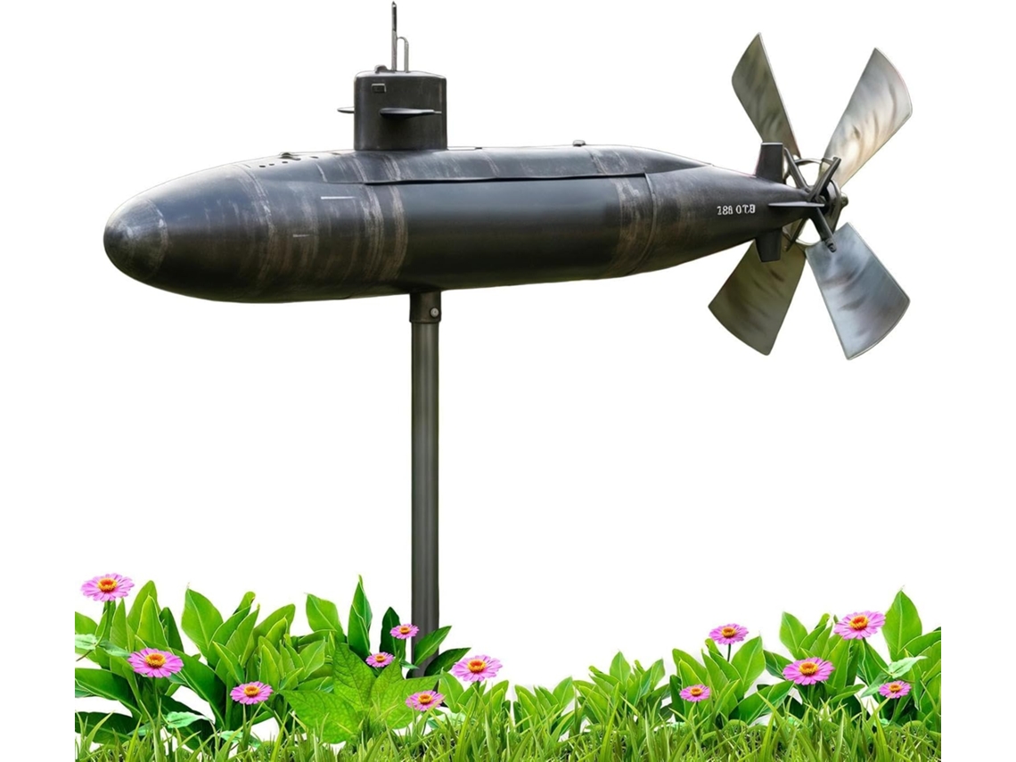 Sinos de Vento para Jardim, Hélices 3d com Design de Submarino Estacas para Jardim para Quintal, Pátio, Varanda, Área CHABERLU