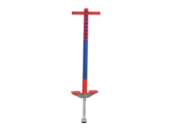 Relaxdays Pogo Stick, Crianças, Vara Saltitante Até 35 Kg, Acolchoada, Antiderrapante, Aço Inoxidável, Azul/vermelho