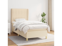 Box Spring Bed, Box Spring Beds Vidaxl Creme Tecido (100 X 200 Cm)
