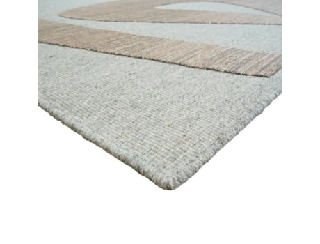 Tapete De Lã Com Padrões Contemporâneos Marrom 160x230