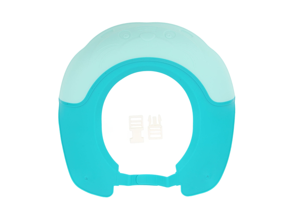 Escudo Para Lavar O Cabelo De Crianças Em Silicone Impermeável Com Borda Larga Ajustável Gorro De Banho Bebê Verde