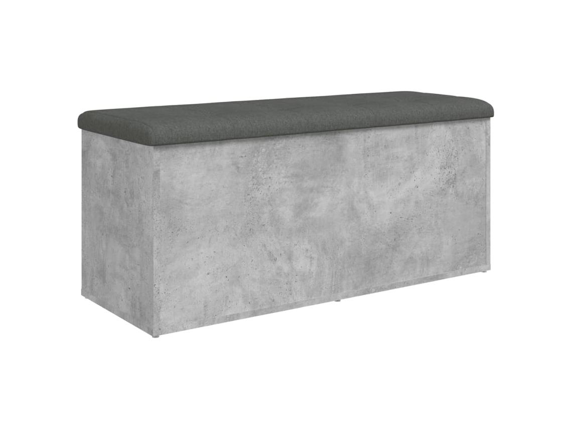 Conjunto 1 Banco De Arrumação Vidaxl Cinzeto Derivados De Madeira (102 X 42 X 45 Cm)