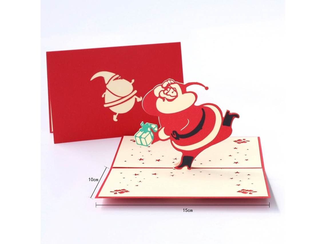 Cartão De Natal 3d, Cartão De Natal Pop Up Com Envelope Aquaforge