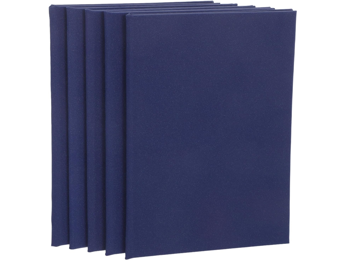5pcs Porte-certificats Vierges Bleu A5 Em Papel Leger Com Bordas Sem Bavure Capa Elegante E Profissional
