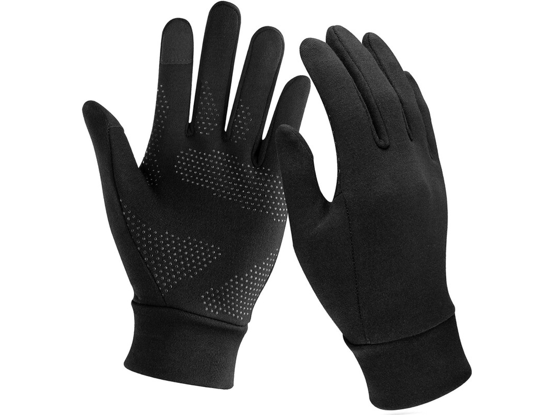 Luvas de Inverno Luvas Touch Screen Luvas de Ciclismo Luvas de Corrida À Prova de Vento Respiráveis e Antiderrapantes Preto S CHRONUS