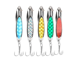 Isca Artificial com Strass Metal 5pcs para Pesca Marítima