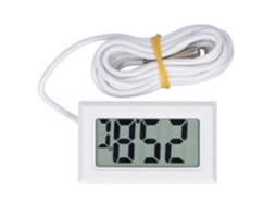 Termômetro Digital Mini Lcd Com Fio Medidor De Temperatura Eletrônico Fy13001 Branco