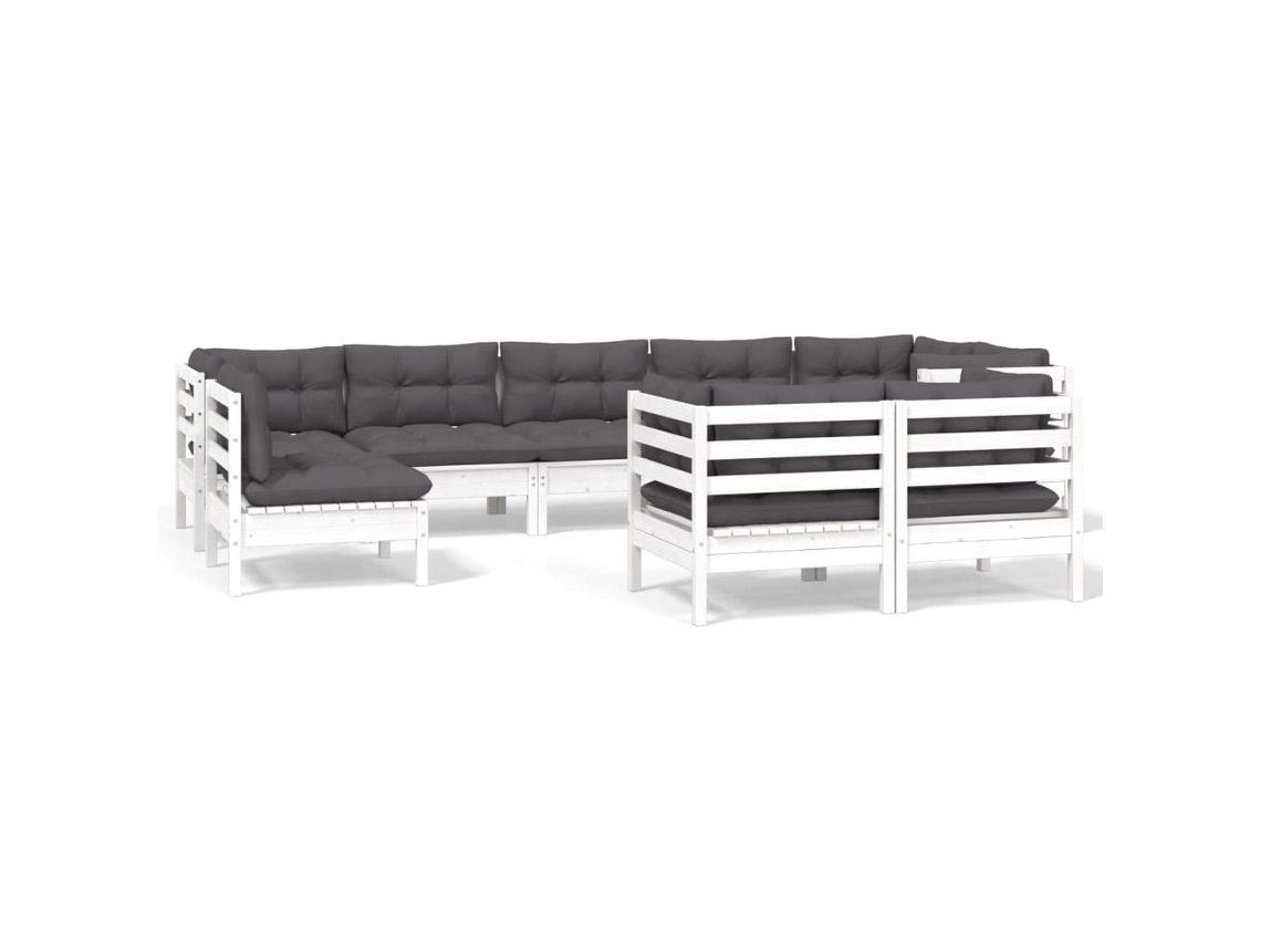 Garden Lounge Set, Garden Lounge Sets Vidaxl Branco Madeira De Pinho (n/a)