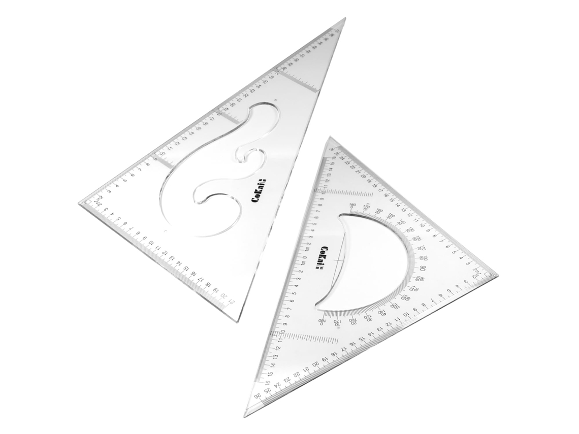 Conjunto De Régua Triangular Grande De 40 Cm, Régua Triangular De