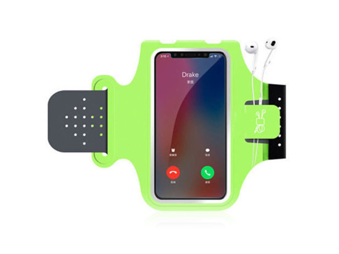Bolsa De Pulso Multifuncional À Prova D'água Para Celular - Celular De 6,5 Polegadas - Verde Fluorescente (versão Atualizada)