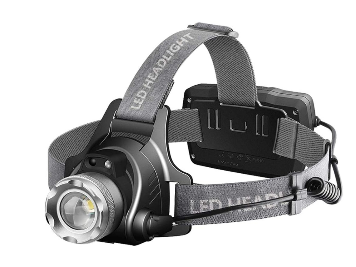 Faróis Super Brilhantes Indução de Pesca Noturna Ultraleve Pequena Mina de Led para Casa Lanterna Xenônio Zoom de Olho de Águia Preto TURMIN