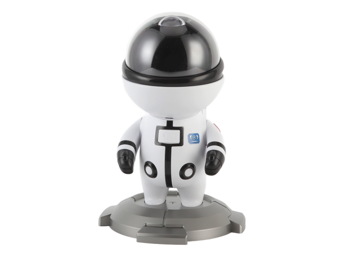 Projetor de Luz Noturna Astronauta Led Usb Presente Infantil Branco