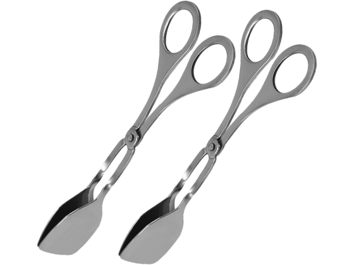 Conjunto De 2 Pinças Cozinha Em Aço Inoxidável Para Servir Alimentos, Uso Diário E Churrasco