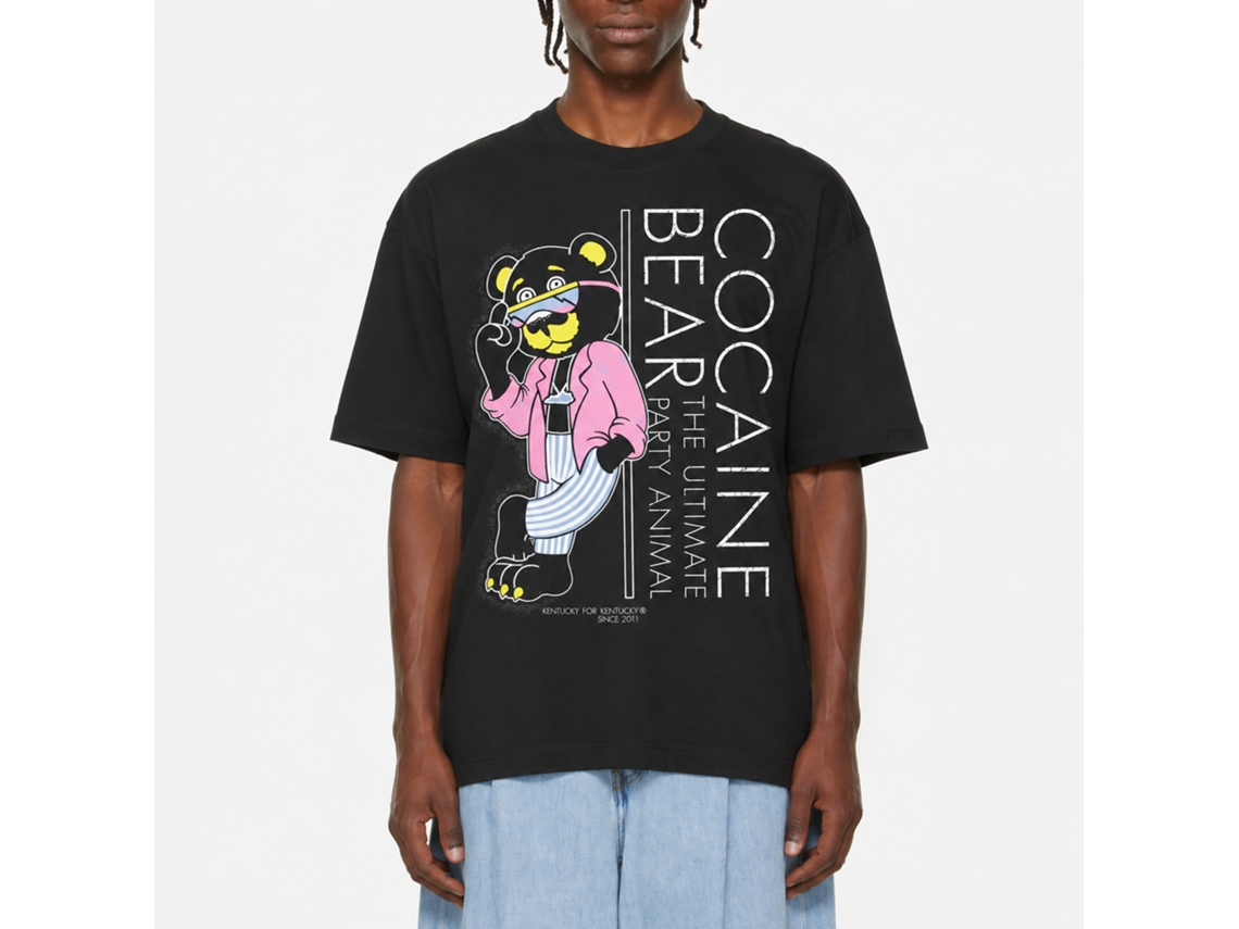 Rockinstone Cocaine Bear Lean Black Adult T-shirt Size:l