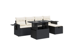 Garden Sofa Set, Garden Sofa Sets Vidaxl Preto Rattan / Vime (n/a)