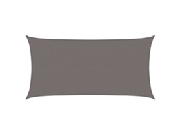 Vidaxl Vela De Sombra 2 X 6 M Hdpe Retangular Cinzento-claro