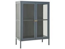 Aparador 75x35x105 Cm Vidro e Aço Antracite MAISON EXCLUSIVE