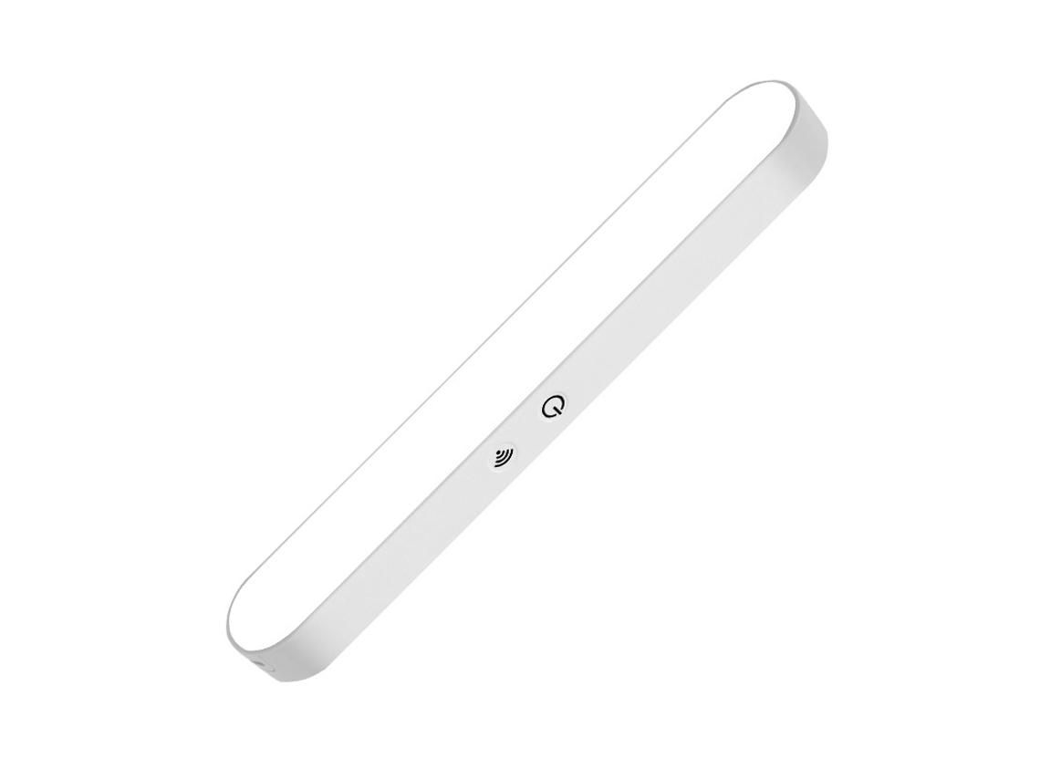Candeeiro De Mesa Led Linear Com Comando E Proteção Ocular (28 X 3,5 X 2,5 Cm) – Duplo Uso: Recarregável Ou Ligado À Rede Elétrica (ideal Para Quart