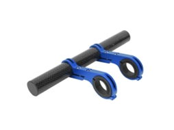 Suporte de Extensão Business para Guidão de Bicicleta com Duas Prendedoras para Luz e Tabela de Código Azul
