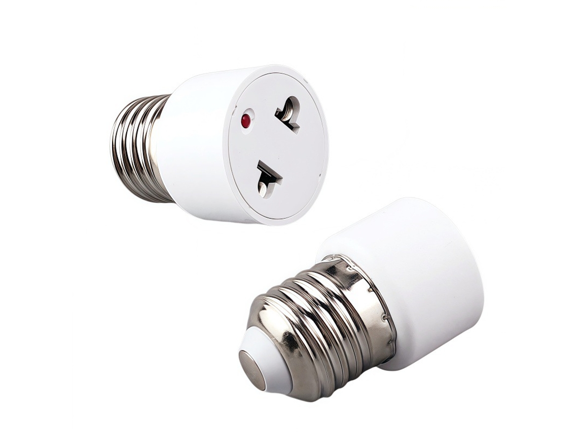 Adaptador de Base Lâmpada E27 para Conversão em Tomada Elétrica, Quantidade por Embalagem BRILVIBERA