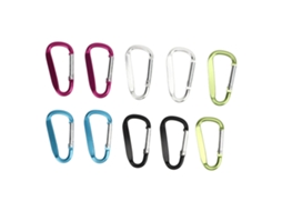 Conjunto 10 Clips Carabiner Alumínio D Anel