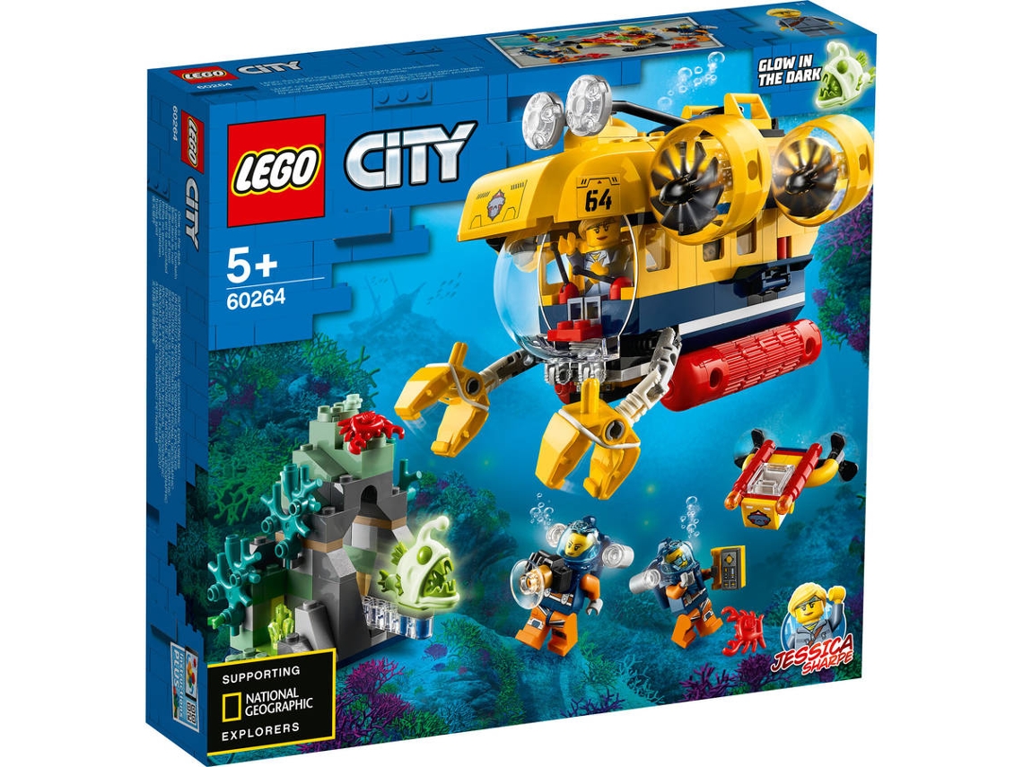 LEGO City: Submarino de Exploração do Oceano (Idade Mínima: ‍5 - 286 Peças)