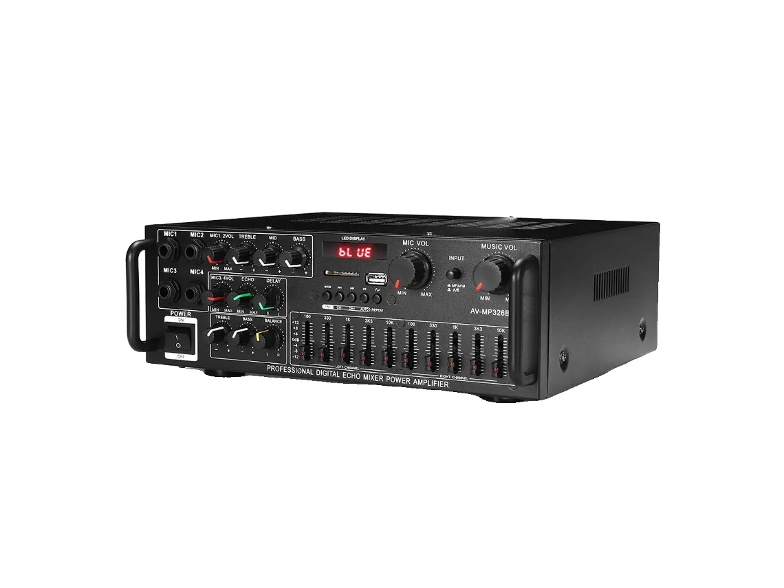 Amplificador, Saída De Potência De 2.000 W, Conectividade Bluetoothnan Oem
