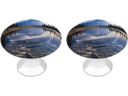 Conjunto De 2 Puxadores Aço Inoxidável Para Armários Cozinha, Com Design Personalizado Magnificent View In Banff Ideais