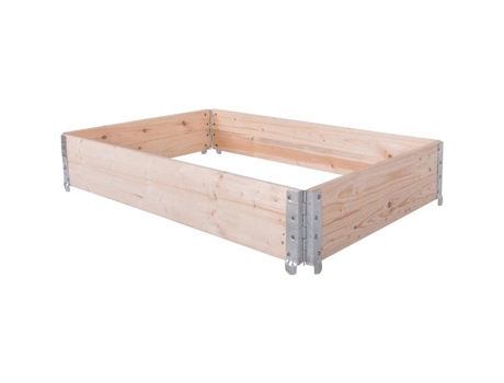 Floreira elevada dobrável em madeira de pinho (120 × 80 × 20 cm) Rojaplast