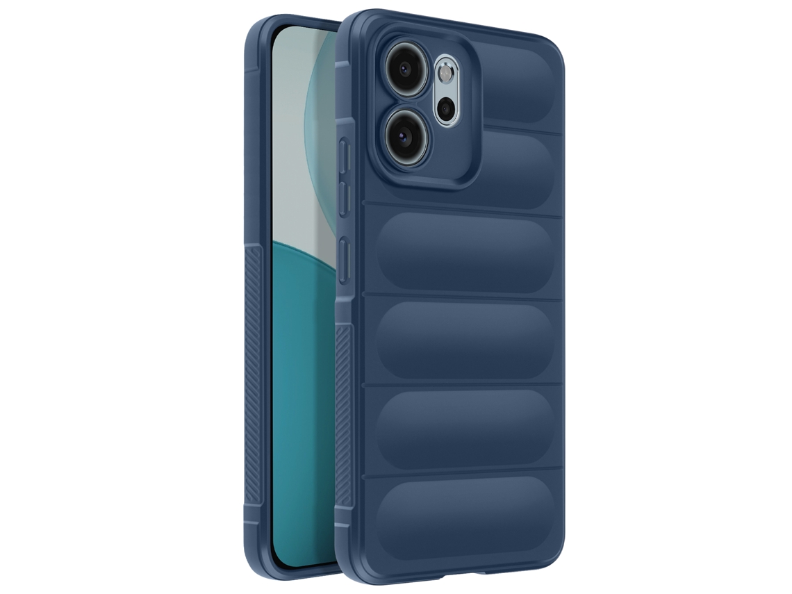 Capa Para Reno 14 F / 14 Fs Em Silicone Com Design Texturizado Em Relevo