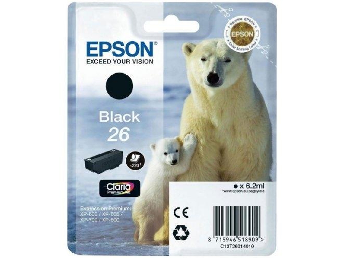 Tinteiro EPSON 26 Preto (C13T26014022)