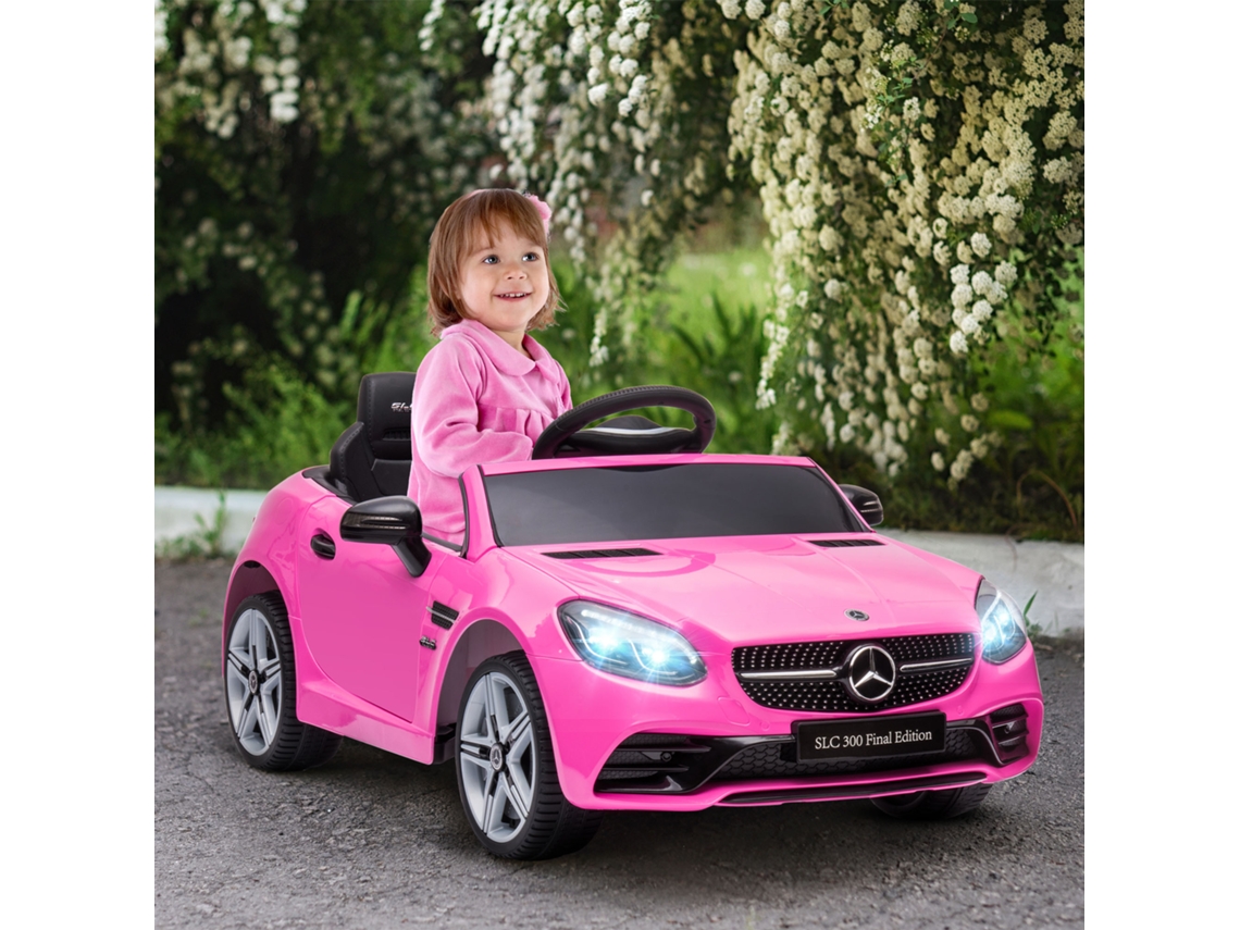 Macchina Elettrica Per Bambini 3-6 Anni Con Luci Led, Effetti Sonori E Telecomando, 107x62.5x44 Cm, Rosa