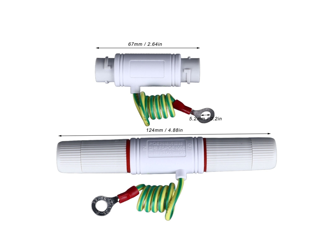 Laxiscreed Protetor De Surgimento Poe Gigabit Rj45 À Prova D'água Para Redes Seguras