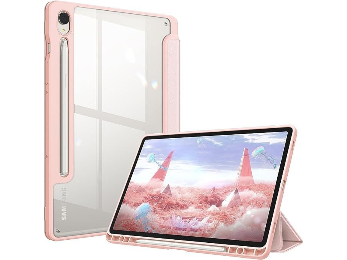 Tampa Protetora De Acrílico Para Compartimento De Canetarosa Samsung Galaxy Tab S10 Ushion (12,4 Polegadas)