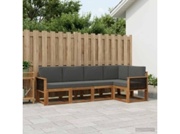 Vidaxl Conjunto De Sofás Para Exterior 5 Pcs Natural E Antracite