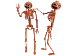 2026 decoración de Calabaza Esquelético Halloween Con Articulaciones Posables para Casa Encantada Interior