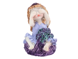 Estátua De Fada Flor Resina Ornamentação Jardim Tipo 3