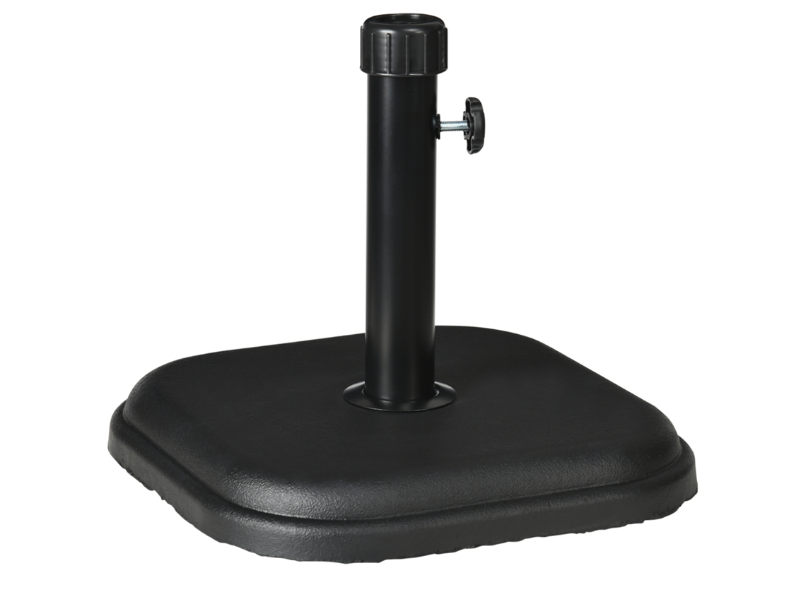 Base Per Ombrellone da Giardino, Peso 11 Kg, Supporto Per Ombrellone, Piede Per Palo Ø32 38 Mm, 36x36x31 Cm, Nero ZENCORE SERVICES
