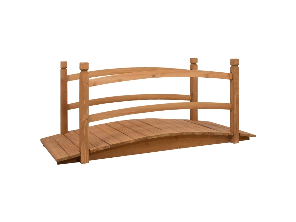 Vidaxl Ponte De Jardim 140x60x60 Cm Madeira De Abeto Maciça