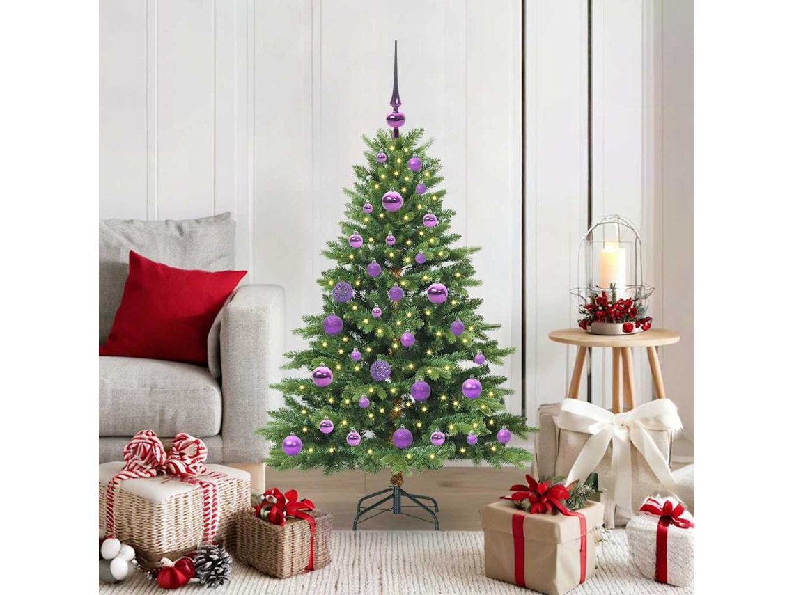 Vidaxl Árvore De Natal Artificial Com 150 Leds Verde 120 Cm Pe E Pvc