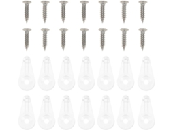 Kichvoe 30 Clips de Fixação, Design Seguro e Superfície Lisa para Espelhos de Plástico com Parafusos, 30 Peças para