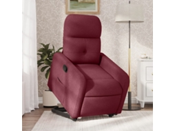 Poltrona reclinável elevatória tecido vermelho tinto