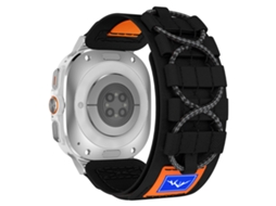 Bracelete para Samsung Galaxy Watch Ultra 47mm Preto Prateado XIAOMOYU