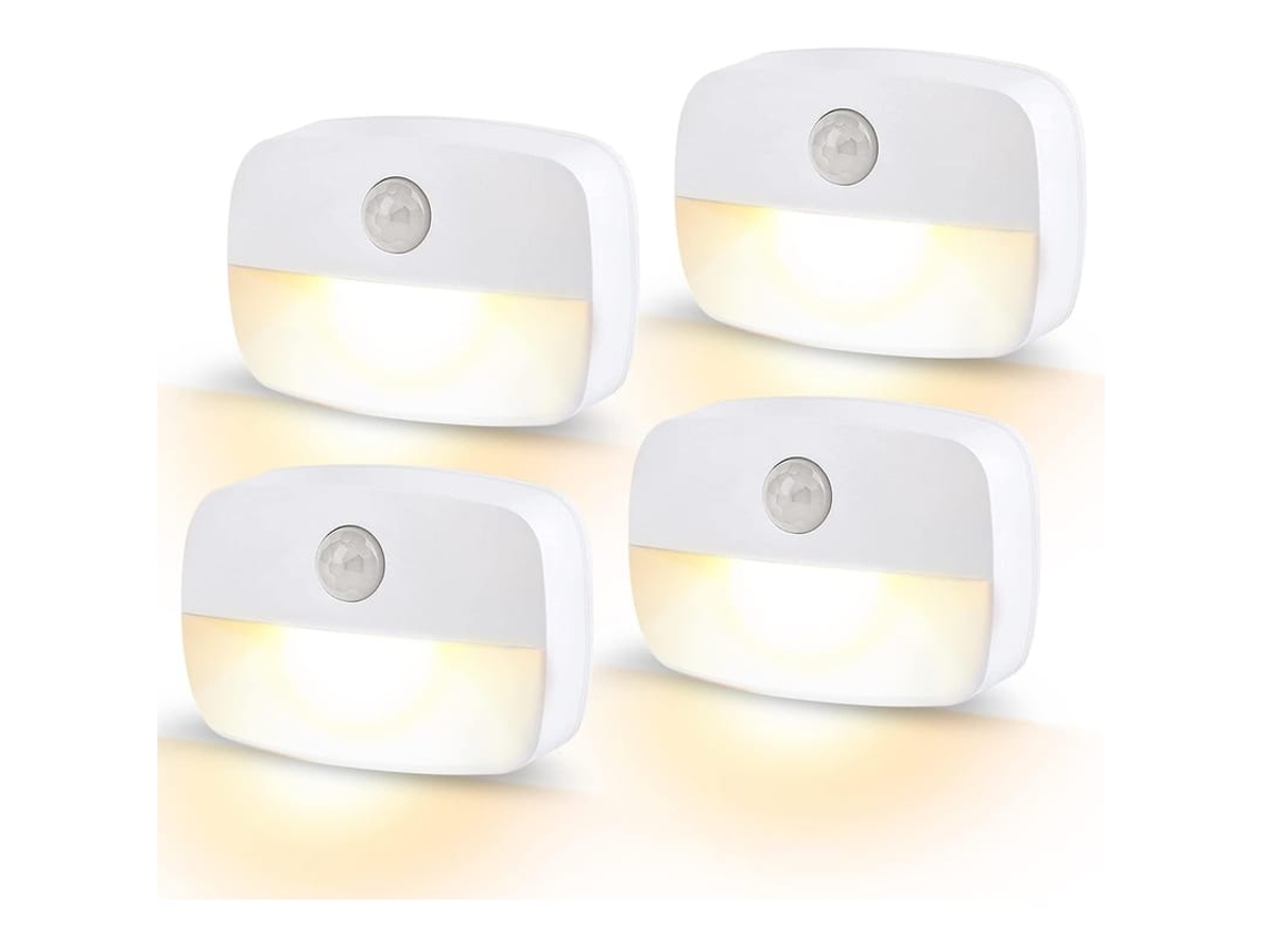 2026-lanterna Noturna Led Com Sensor De Movimento, 4 Pacotes Luz Noturna Autoadesiva Bateria Interior